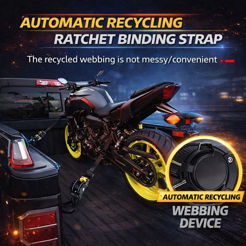 Viralona Auto-Retract Tie-Down Ratchet Straps
