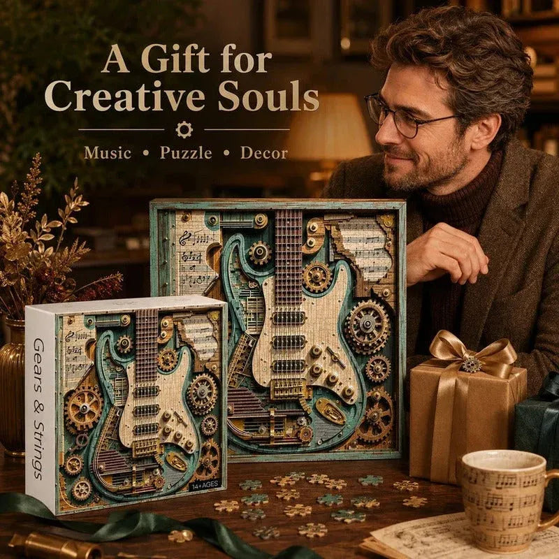 🔥LAST DAY 50% OFF 🧩Creative Steampunk Guitar Puzzle