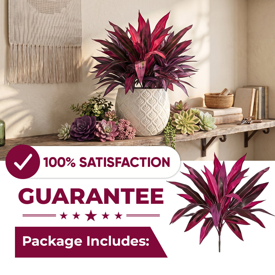 Artificial Boston Fern & Dragon's Blood Tree Plants