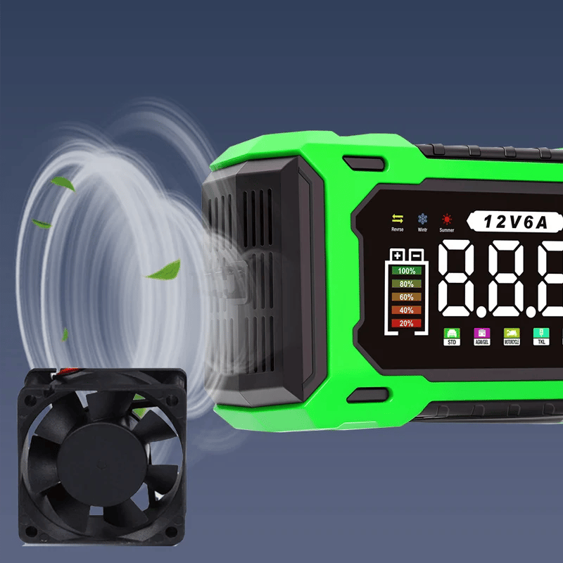 ⏳⏳Time-Limited Special⏰12V 6A Smart Car Battery Charger – Pulse Repair Technology, Auto Maintain & Desulfation