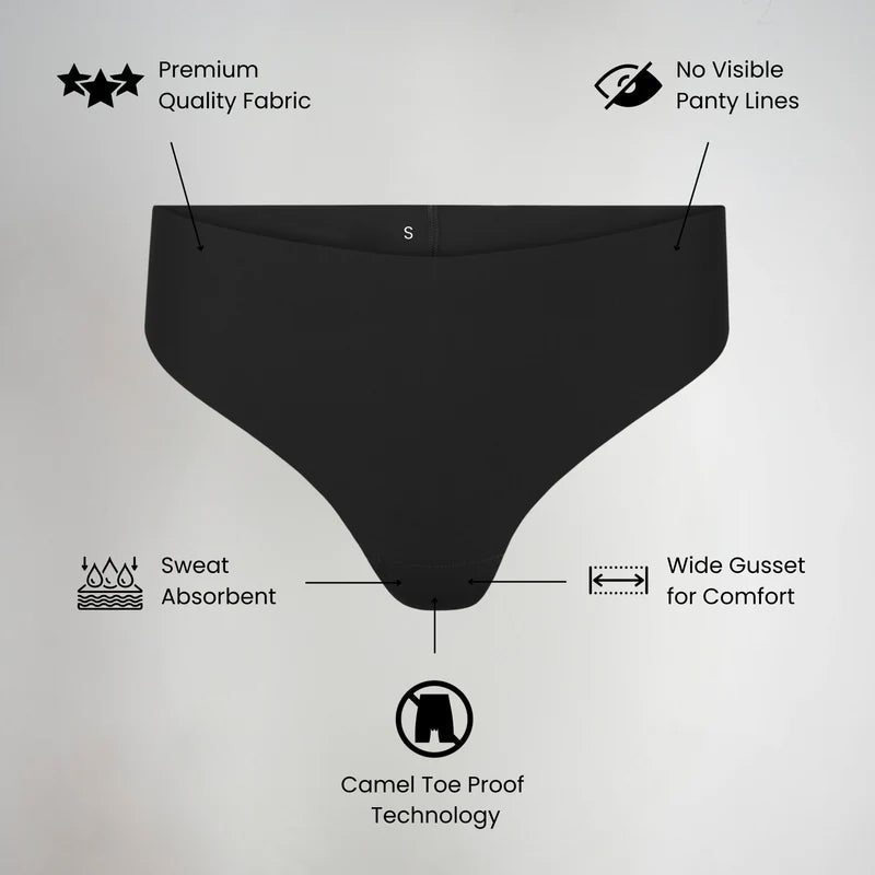 Invisible Camel Toe Thong High Rise