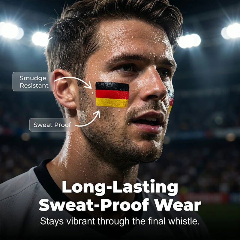 🔥LAST DAY 50% OFF - 🌈✨National Flag Face Paint Stick for Sports Fans