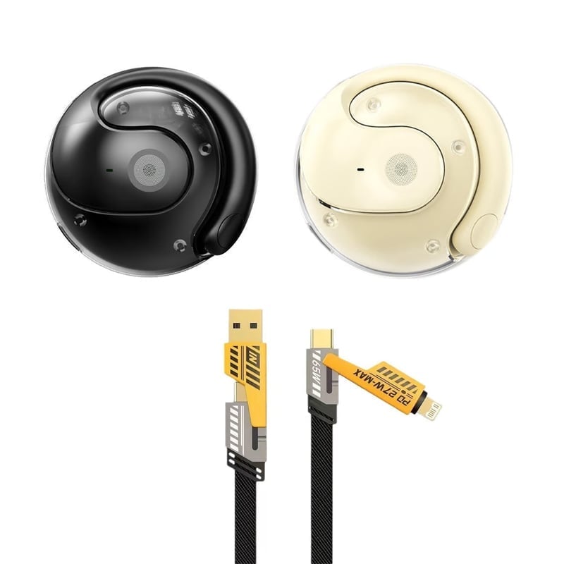 🔥Black+Beige+4 in 1 PD 65W Fast Charging Cable
