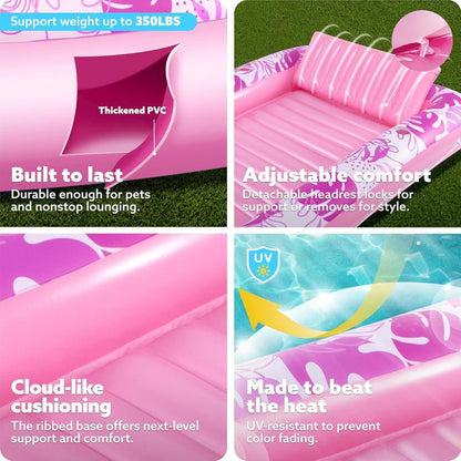 Extra Large Inflatable Sunbathing Pool Lounger