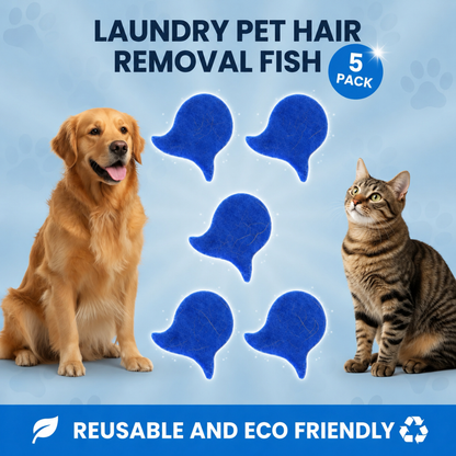 💦 Laundry Pet Hair Removal Fish - 5 Pack