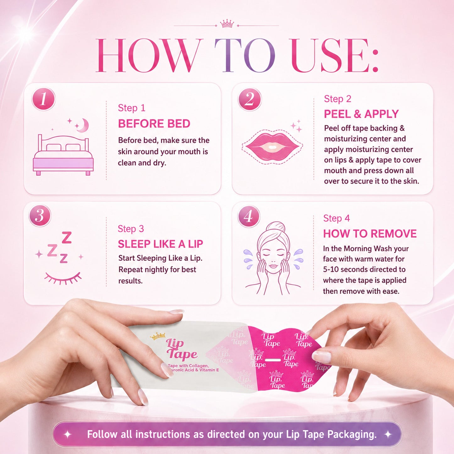 Marssirace lip tape  Hydrating Collagen Mouth Tape