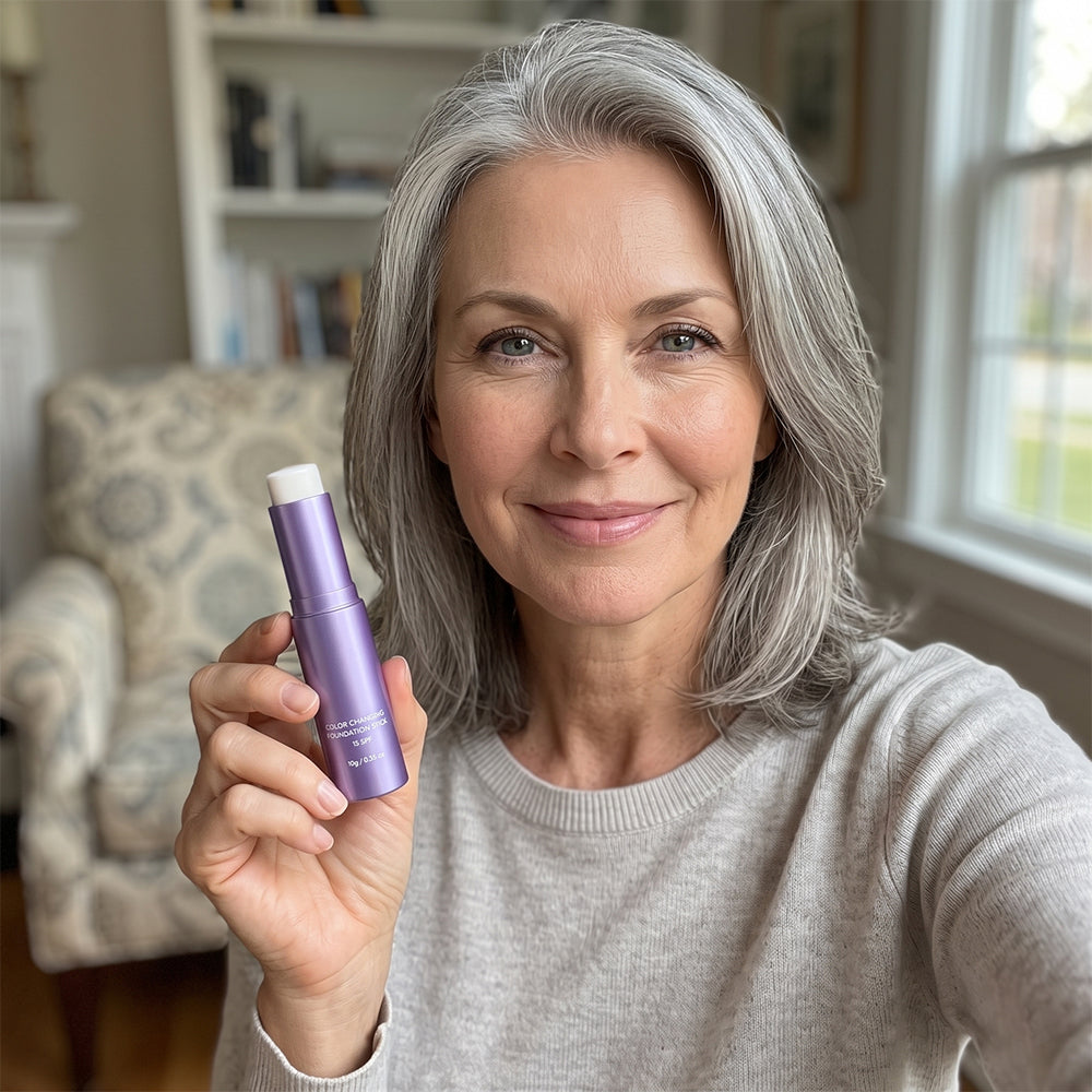 Color adapting foundation for mature skin