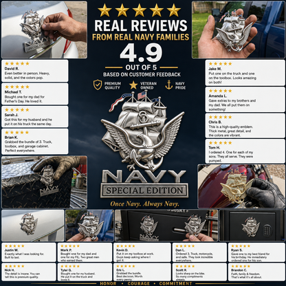 U.S. Navy Special Edition Metal Vehicle Badge