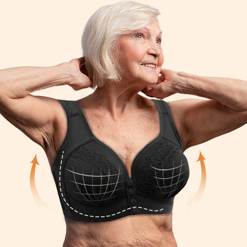 Front Button Breathable Skin-Friendly Cotton Bra