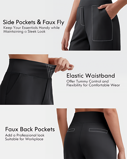 Women's High-Waisted Athletic Bermuda Shorts with Pockets – Running, Yoga, Summer Casual Activewear