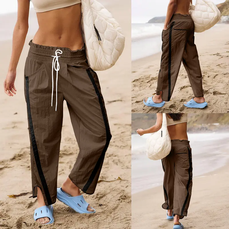 Women's Loose Barrel Pants Quick Dry Lightweight Hiking with Pockets