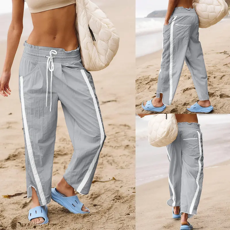 Women's Loose Barrel Pants Quick Dry Lightweight Hiking with Pockets