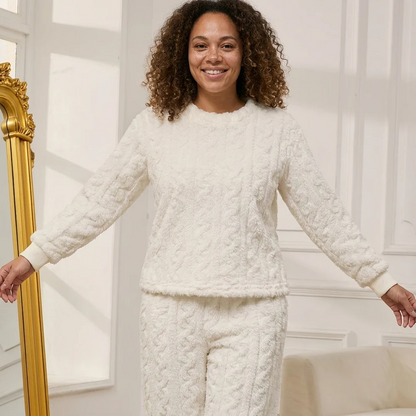 Women's Cozy Cable Knit Lounge Set