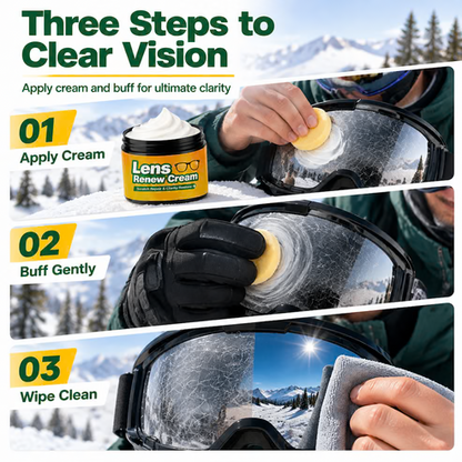 🔥Lens Scratch Repair Cream Set with Sponge for Glasses Goggles Face Shields and Helmet Visors