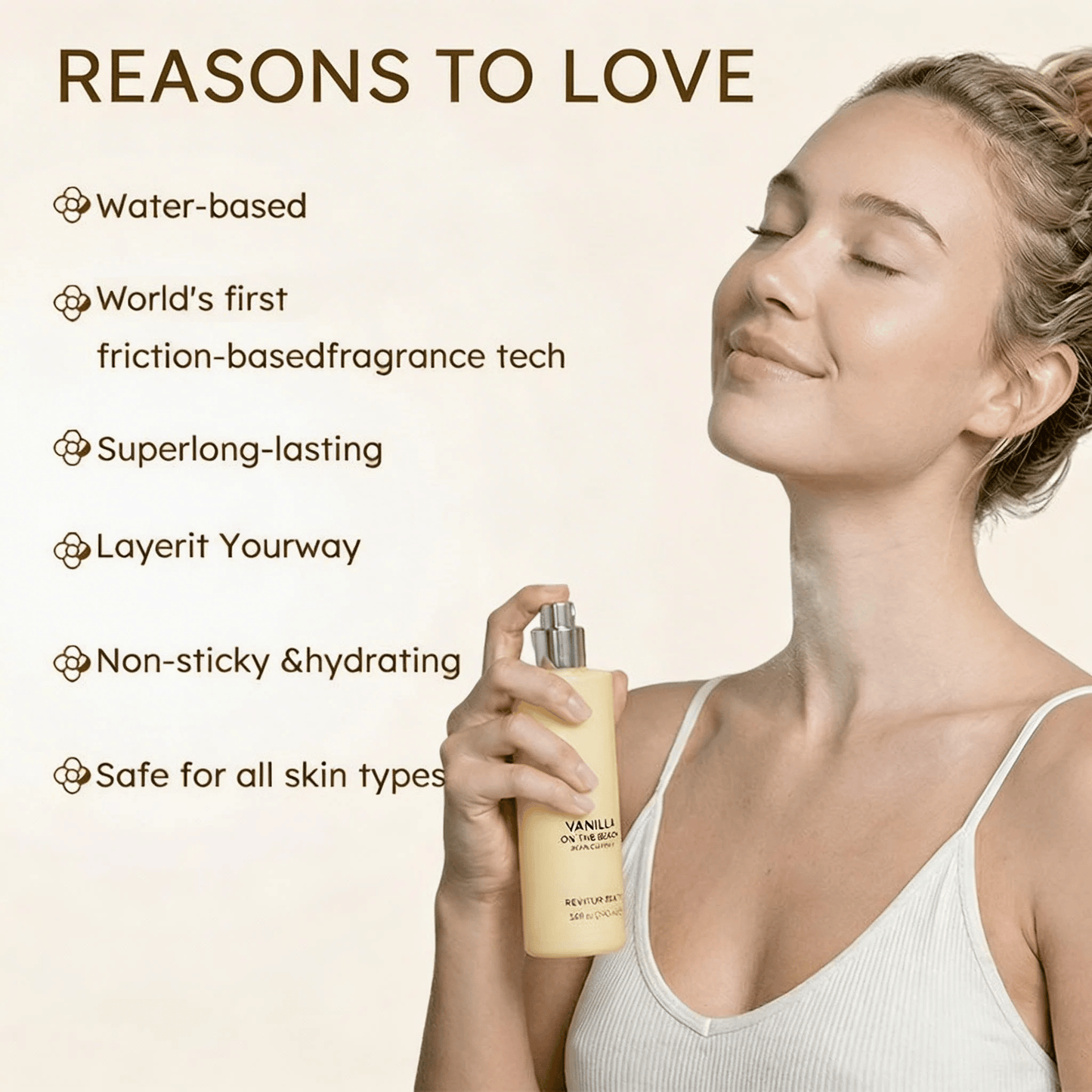 🎁💕 Vanilla on the Beach Hair & Body Mist for Women