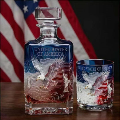 USA 250th Anniversary Commemorative Glass