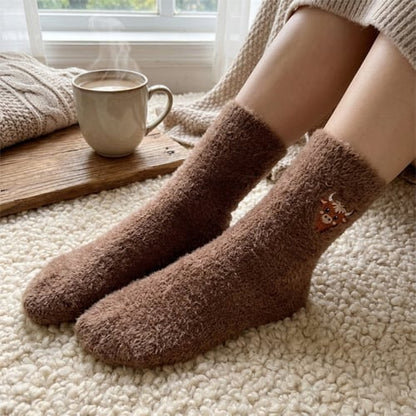 Cute Cow Slipper Socks