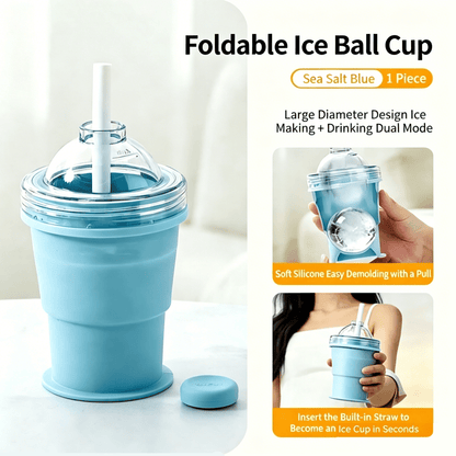 🧊 Foldable Silicone Ice Ball Drink Cup