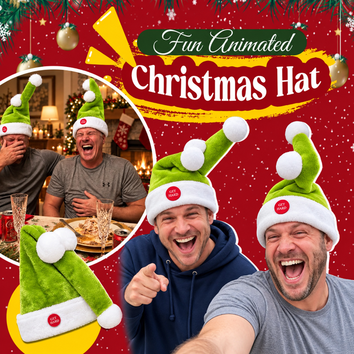 🎅 Singing & Dancing Santa Hat – The Christmas Hat That Steals the Party