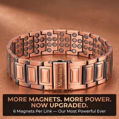 UPGRADED Mens Copper Magnetic Bracelet 6 Magnets Per Link