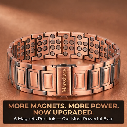UPGRADED Mens Copper Magnetic Bracelet 6 Magnets Per Link