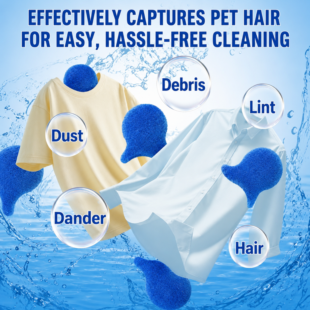 💦 Laundry Pet Hair Removal Fish - 5 Pack