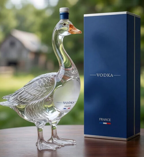 Vodka 3D Sculpted Goose Bottle