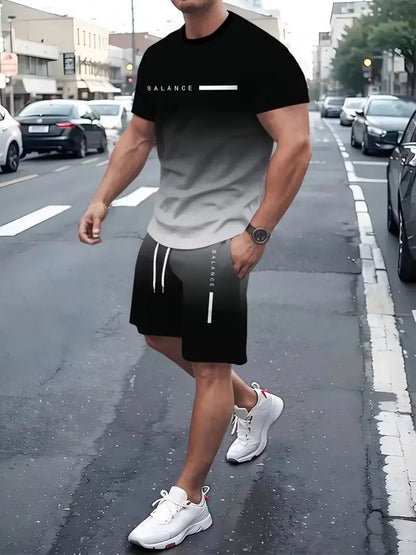⚡ Men's Gradient Fitness 2-Piece Set