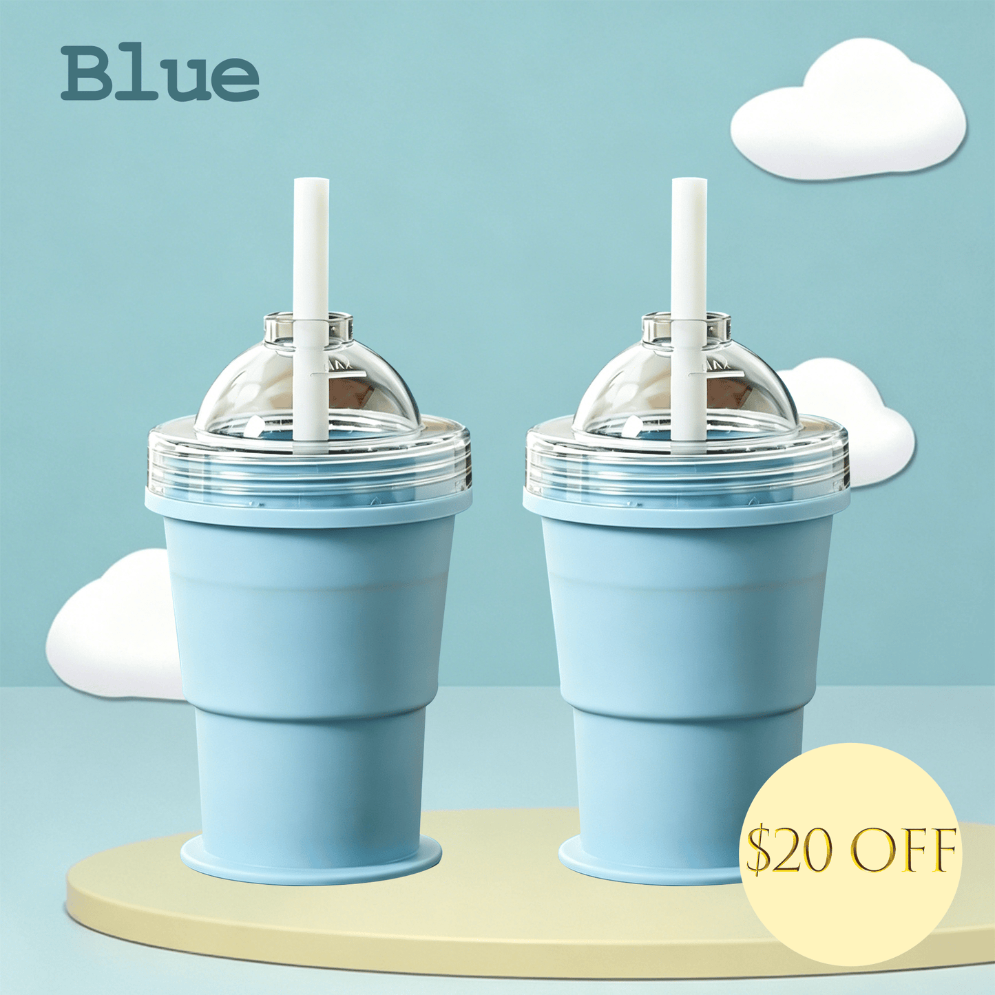 🧊 Foldable Silicone Ice Ball Drink Cup