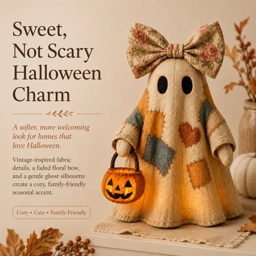 🔥Last Day 50% OFF🔥🔥Lighted Vintage Patchwork Ghost