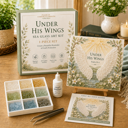 ✝️ Psalms of Comfort & Strength Sea Glass Art Kit