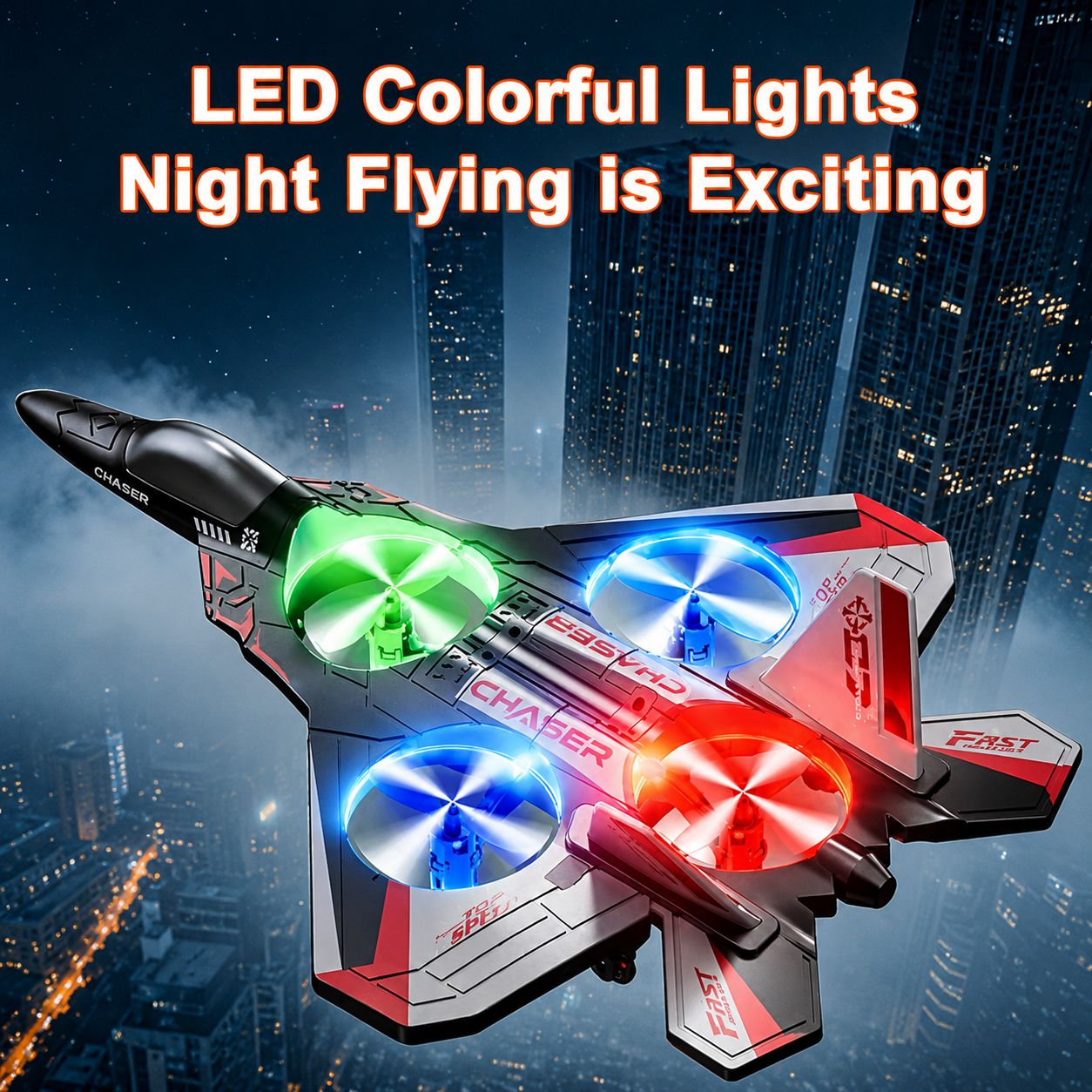 ✈️Kids RC flying toy, durable EVA foam fighter jet with multiple flying modes