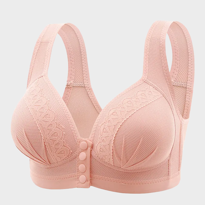 Front Button Breathable Skin-Friendly Cotton Bra