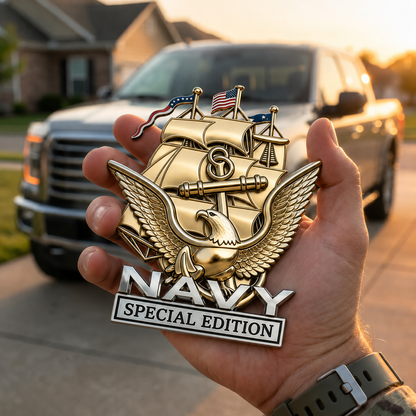 U.S. Navy Special Edition Metal Vehicle Badge