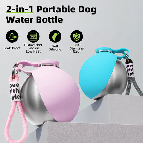 🎁 HOT DEAL – Up to 50% OFF 🔥2-in-1 Portable Dog Water Bottle for Small Dogs - Leak-Proof & Compact .