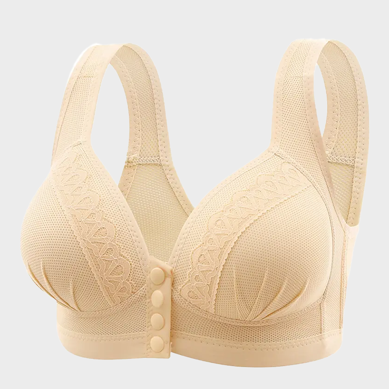 Front Button Breathable Skin-Friendly Cotton Bra