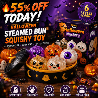 🔥 50% OFF TODAY 🎃 Halloween Steamed Bun Squishy Mystery Box Toy