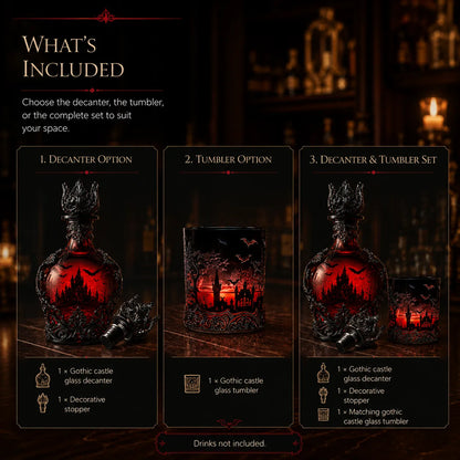 🔥Last Day 49% OFF - 🦇🍺Gothic Vampire Castle Whisky Decanter & Tumbler(📦Buy 2 Free Shipping)
