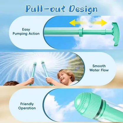 🔥360° Rotary Firework Water Blasters - Rapid-Fill Pump Action Pool Cannons for Summer Outdoor Games (Ages 3+)🔥