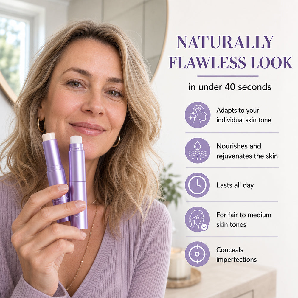 Person showing a foundation stick