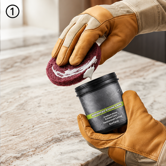 Step 1: apply compound to the pad