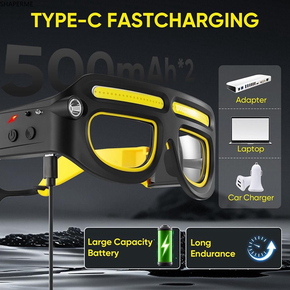 🔦 LED Glasses Headlamp | Hands-Free Wearable Light(Includes Free Sunglass Lenses🕶️)