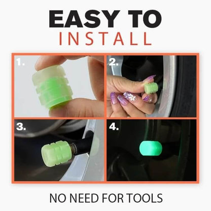 🔥💡Cool Glowing Tire Valve Caps – Instantly Upgrade Your Wheels