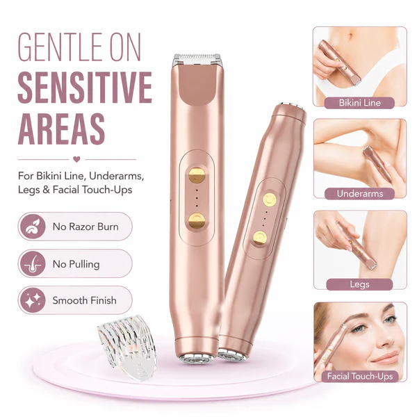 NEW 2-in-1 Waterproof Painless Body Trimmer