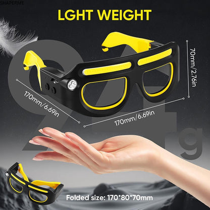 🔦 LED Glasses Headlamp | Hands-Free Wearable Light(Includes Free Sunglass Lenses🕶️)