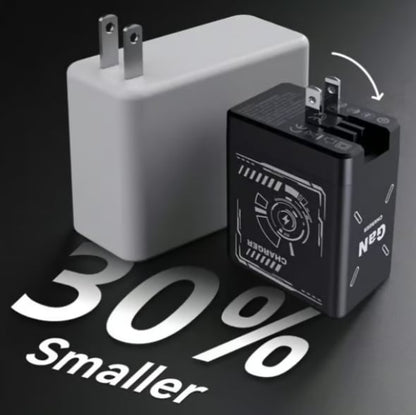 2-in-1 GaN Marssirace 3.0  Charger with Retractable Cables