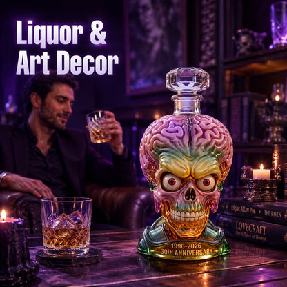 👽Alien Skull Glass Liquor Decanter
