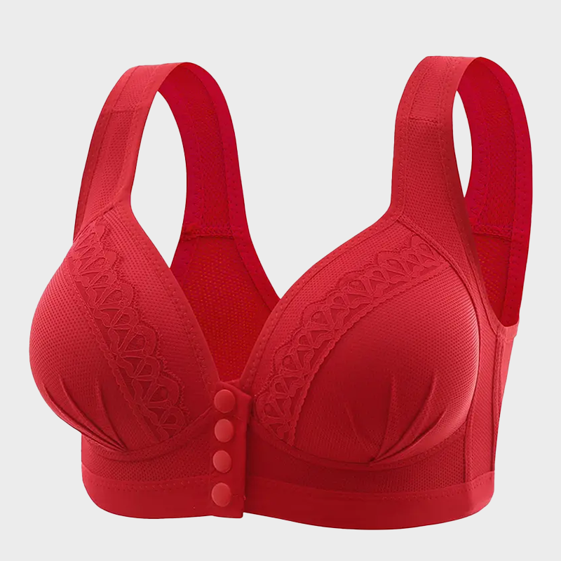 Front Button Breathable Skin-Friendly Cotton Bra