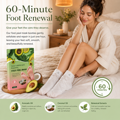 3 Pack Exfoliating Foot Peel Mask for Smooth Feet