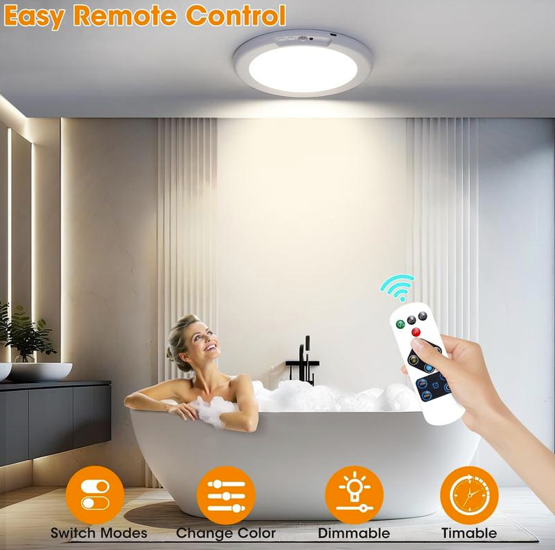 🔥Rechargeable Motion Sensor Ceiling Light with Remote